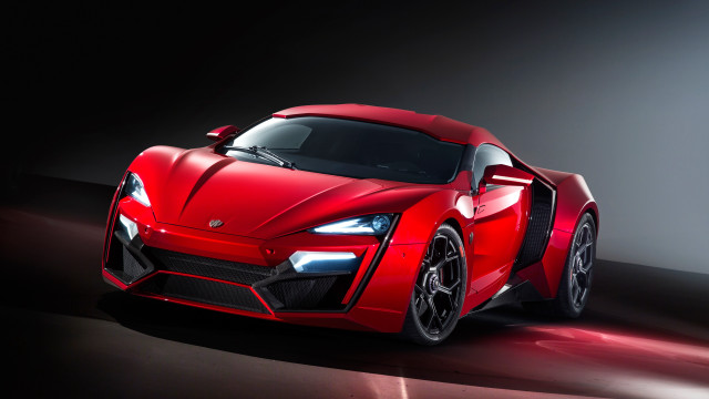 Red sports car dark room #92 free wallpaper for desktop - medium preview image