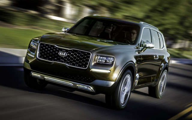 Green suv driving road forest free wallpaper for desktop - medium preview image