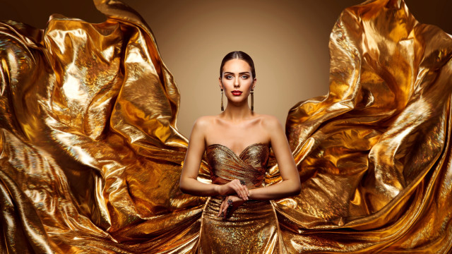 Gold dress bronze sculpture fashion free wallpaper for desktop - medium preview image
