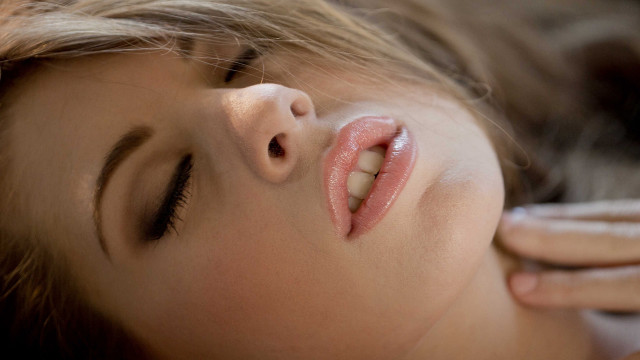 Woman laying eyes closed tooth free wallpaper for desktop - medium preview image