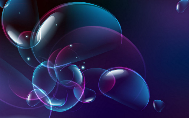 Blue purple bubbles abstract airbrush free wallpaper for desktop - medium preview image