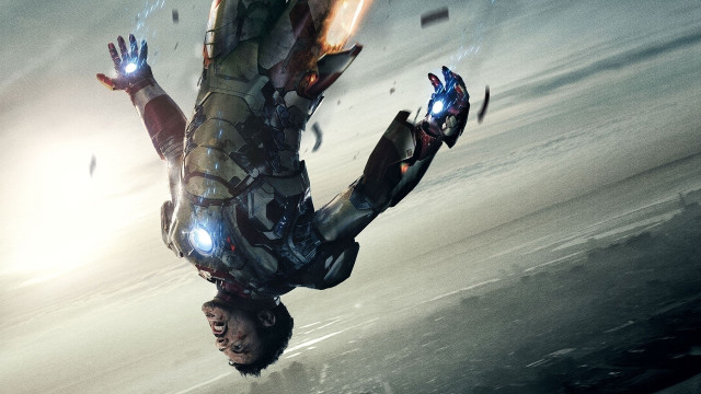 Flying man suit hands glowing free wallpaper for desktop - medium preview image