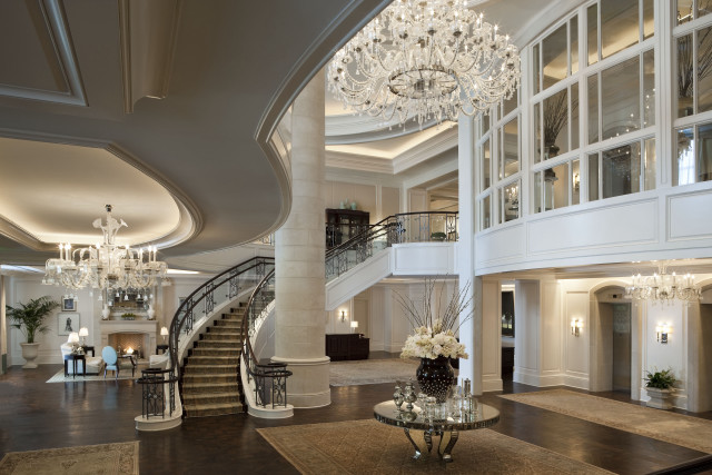 Luxury foyer chandeliers staircase arts free wallpaper for desktop - medium preview image
