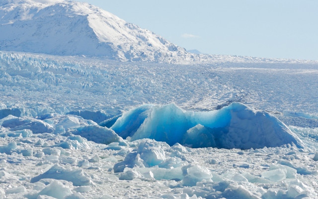 Iceberg mountain snow blue ecological free wallpaper for desktop - medium preview image