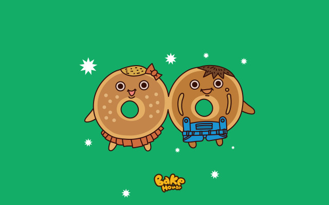 Turtle donuts cute surreal storybook free wallpaper for desktop - medium preview image