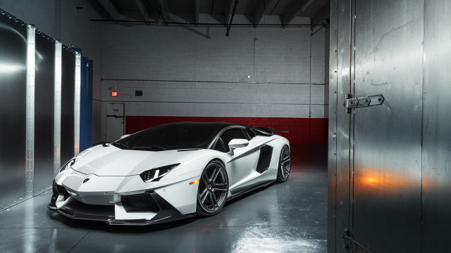White sports car garage red #13 free wallpaper for desktop - medium preview image