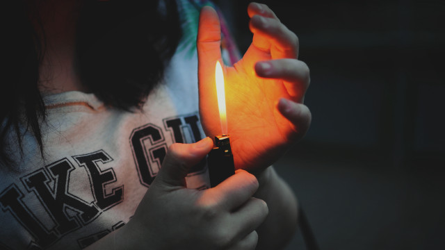 Woman lighter glow shockart fire free wallpaper for desktop - medium preview image