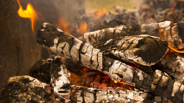 Fire flame embers ruins sunset free wallpaper for desktop - medium preview image