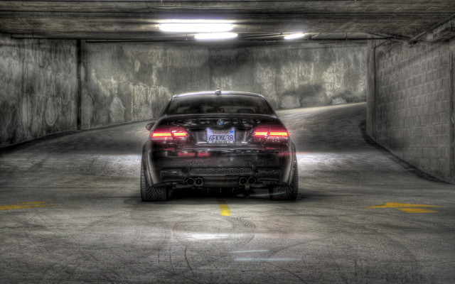 Tunnel parking lens flattened matte free wallpaper for desktop - medium preview image