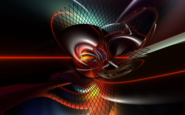 Heart fence abstract honeycomb tiles free wallpaper for desktop - medium preview image