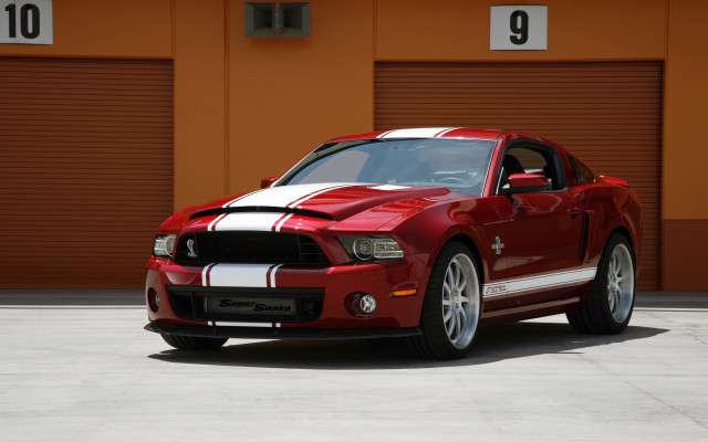 Red mustang garage door cobra free wallpaper for desktop - medium preview image