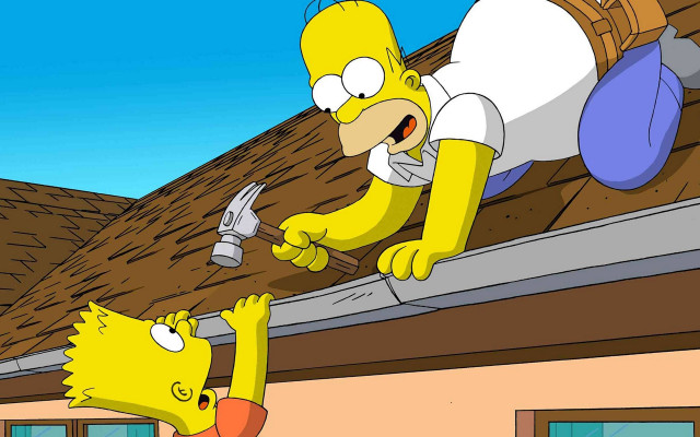 Cartoon character roof fix hammer free wallpaper for desktop - medium preview image