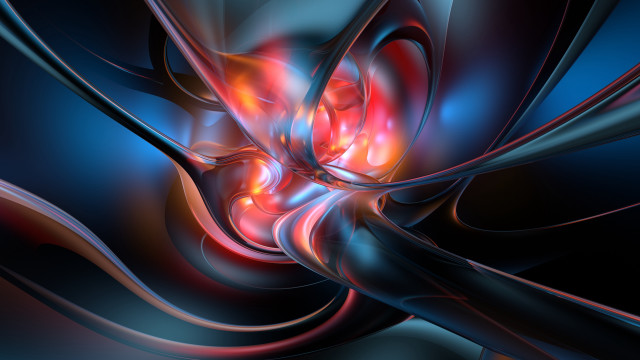 Blue red swirls abstract fractals free wallpaper for desktop - medium preview image