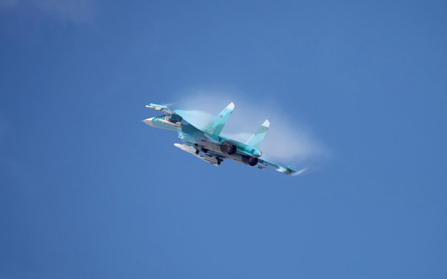 Fighter jet blue sky smoke free wallpaper for desktop - medium preview image