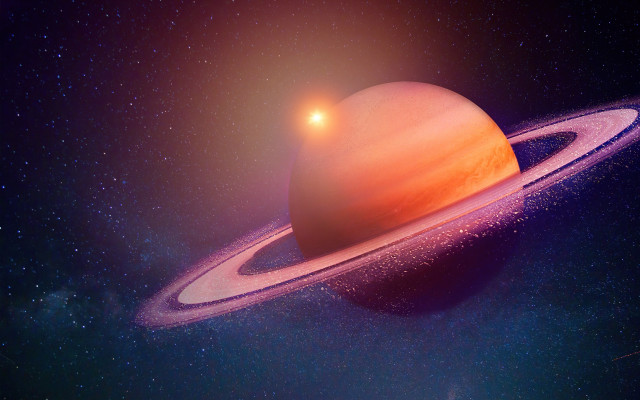 Saturn planet star background space free wallpaper for desktop - medium preview image