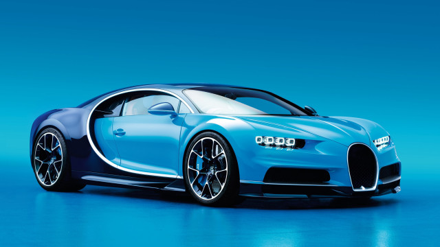 Blue bugatti studio photo photorealism #2 free wallpaper for desktop - medium preview image