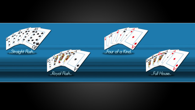 Blue background playing cards royal #2 free wallpaper for desktop - medium preview image