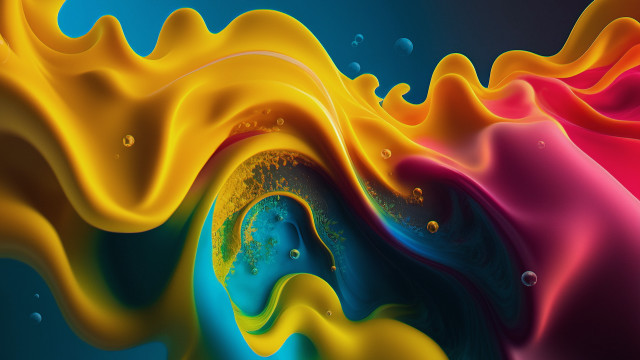 Colorful abstract liquid bubbles blue #2 free wallpaper for desktop - medium preview image