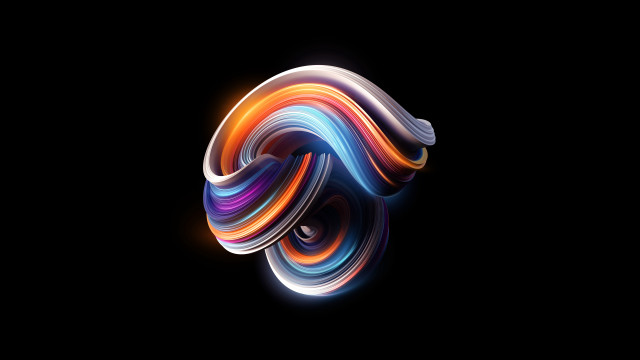 Colorful swirl black background white #4 free wallpaper for desktop - medium preview image