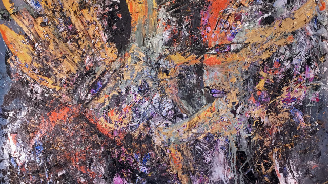 Colorful shapes abstract autumn fire free wallpaper for desktop - medium preview image