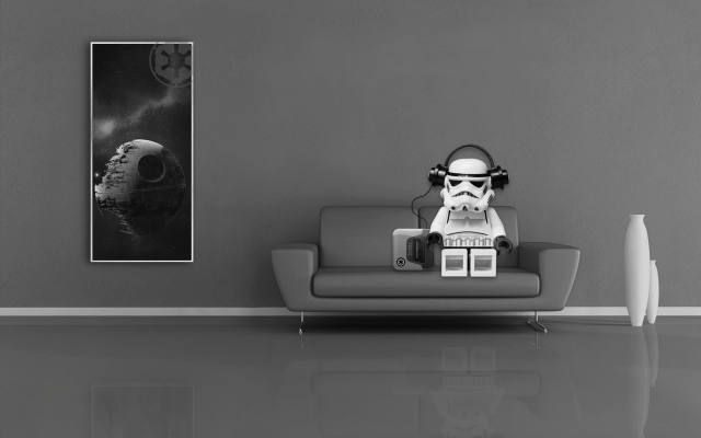 Stormtrooper couch livingroom starwars poster free wallpaper for desktop - medium preview image