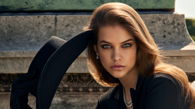 Blue eyes black shirt hat free wallpaper for desktop - medium preview image