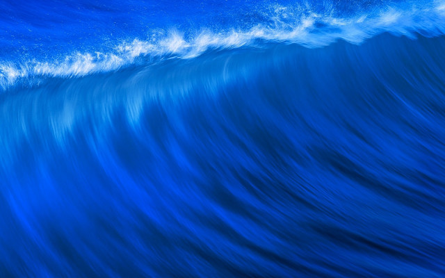 Blue wave surfer ocean beach free wallpaper for desktop - medium preview image