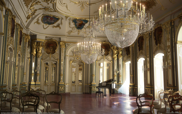 Rococo piano chandelier flemish baroque free wallpaper for desktop - medium preview image