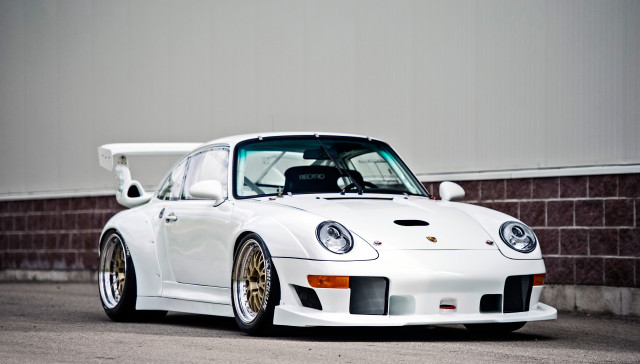 White porsche brickwall 3d pearlescent free wallpaper for desktop - medium preview image