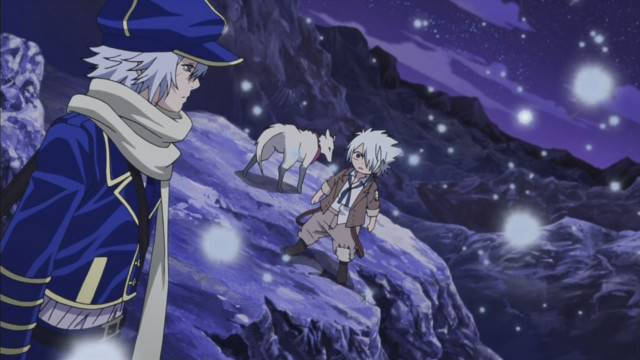 Man blue outfit horse snowy free wallpaper for desktop - medium preview image