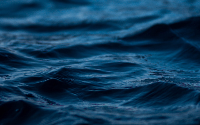 Blue ocean waves horizon island free wallpaper for desktop - medium preview image