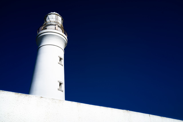 Lighthouse blue sky tiltshift abstract free wallpaper for desktop - medium preview image