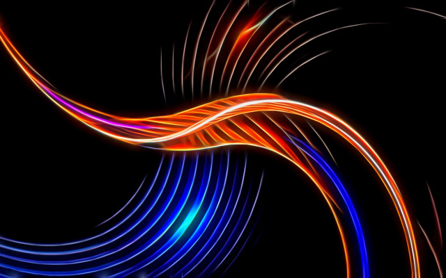 Colorful abstract lines curves black #2 free wallpaper for desktop - medium preview image