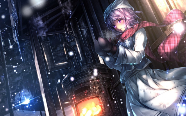 Woman white dress gun fireplace free wallpaper for desktop - medium preview image