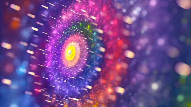 Colorful spiral background blurry city free wallpaper for desktop - medium preview image