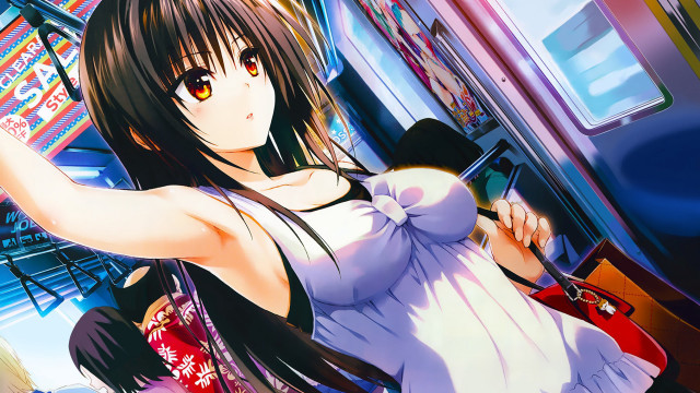 Woman white dress red purse free wallpaper for desktop - medium preview image