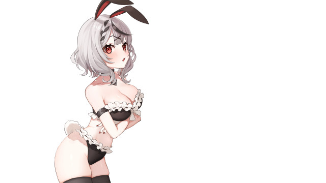 Bunny girl anime furry black free wallpaper for desktop - medium preview image