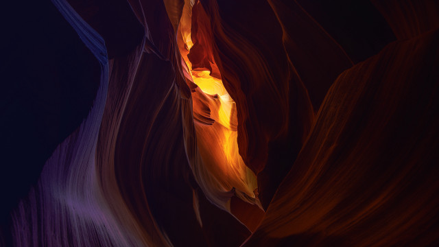 Colorful rock formation yellow light free wallpaper for desktop - medium preview image