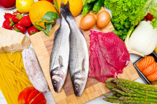 Fresh fish vegetables fruit food free wallpaper for desktop - medium preview image