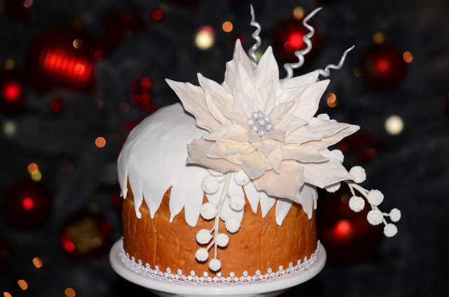 Cake white frosting flower christmas free wallpaper for desktop - medium preview image