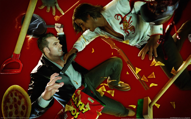 Man battle red yellow decorations free wallpaper for desktop - medium preview image