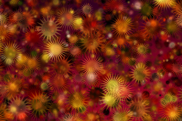 Colorful flower abstract fireworks ferriswheel free wallpaper for desktop - medium preview image