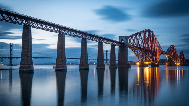 Bridge water reflection sky city free wallpaper for desktop - medium preview image
