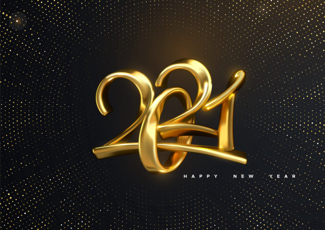 Golden new years eve card free wallpaper for desktop - medium preview image
