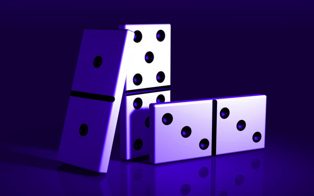 Three dices stacked purple background free wallpaper for desktop - medium preview image