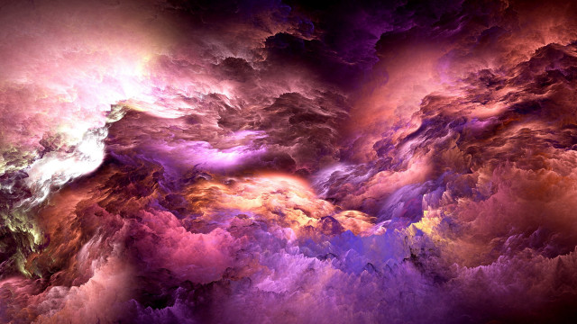 Colorful clouds stars matte fantasy free wallpaper for desktop - medium preview image