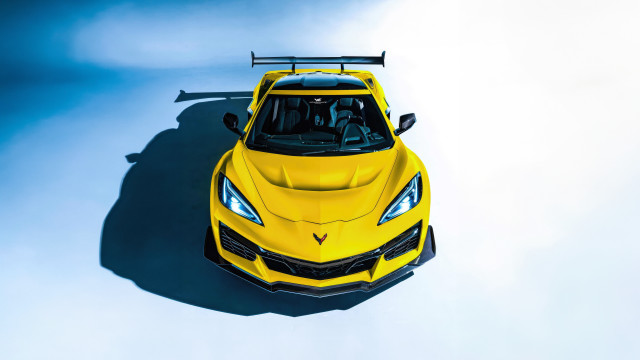 Yellow sports car roof rack free wallpaper for desktop - medium preview image