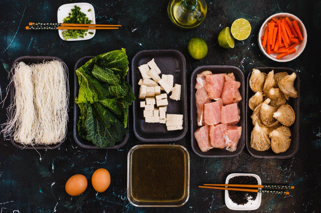 Food vegetables chopsticks starry sky free wallpaper for desktop - medium preview image