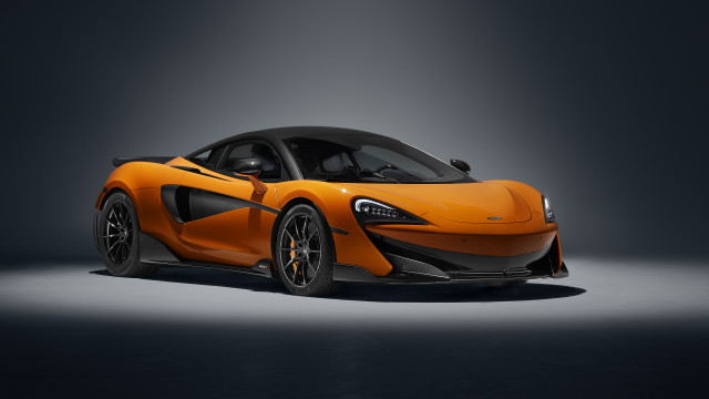 Orange sports car dark room #19 free wallpaper for desktop - medium preview image