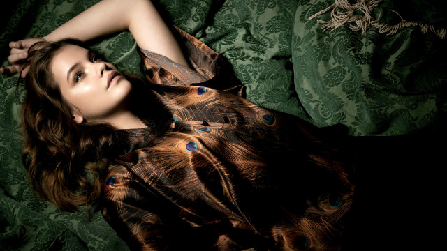 Woman peacock dress air hair free wallpaper for desktop - medium preview image